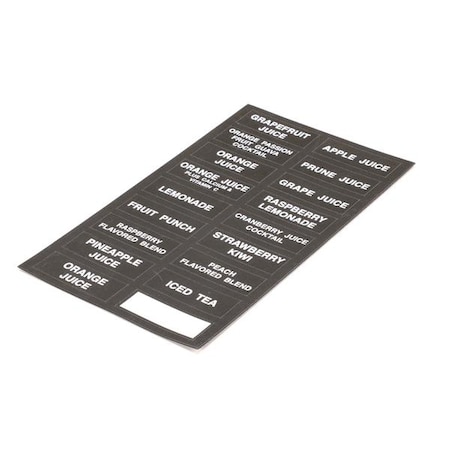 Bunn Decal, Flavors-Juice Dispenser 32861.0000